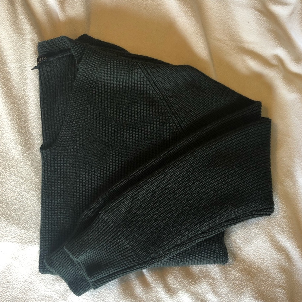 Dark green Athleta wool pullover sweater